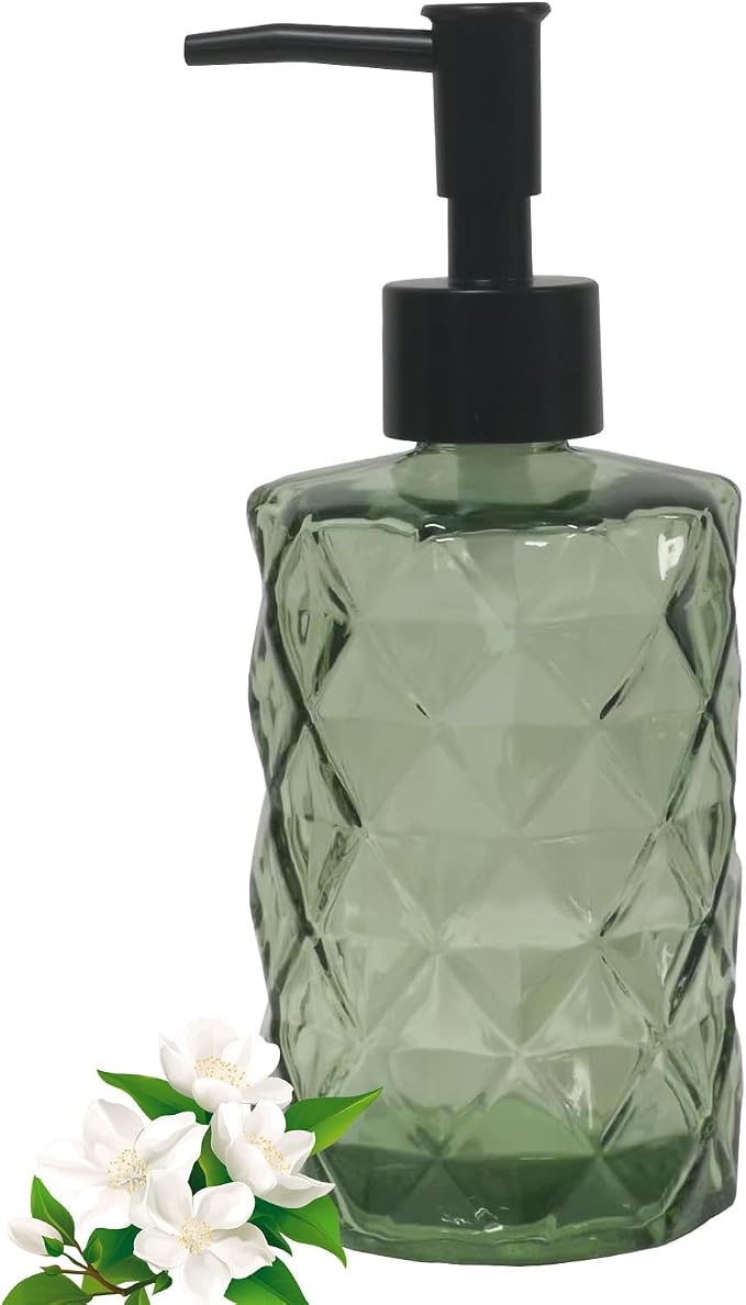 12Oz Small Glass Soap Dispenser by Guokanfly
