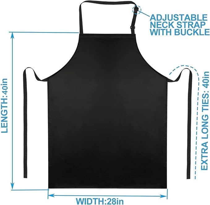 Gotega Waterproof Rubber Vinyl Apron Adjustable Dishwasher Apron - Image 2