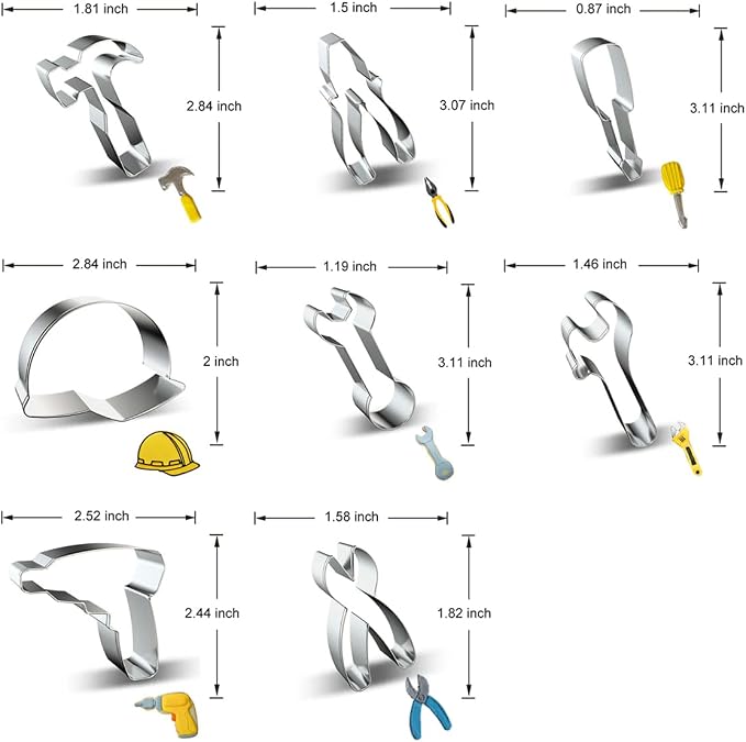 Construction Tool Cookie Cutter Set of 9 - Image 2