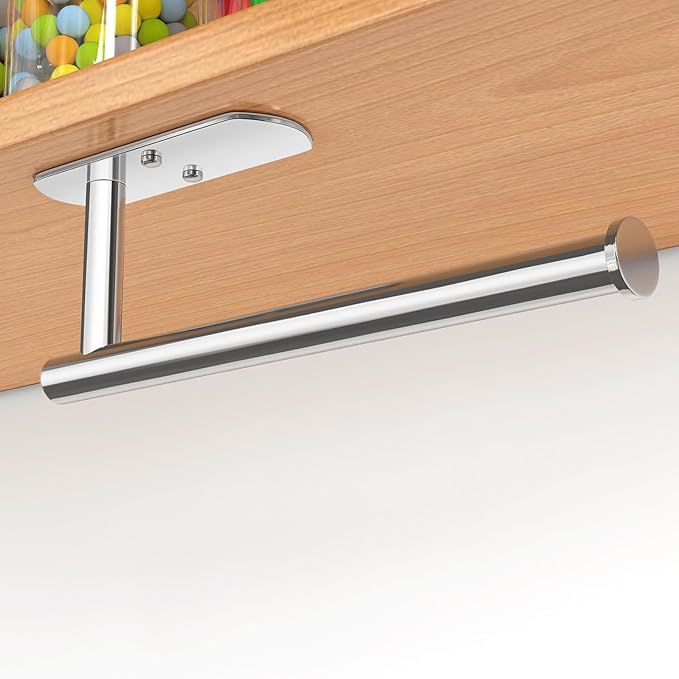 VAEHOLD Self Adhesive Paper Towel Holder Under Cabinet Mount, Wall Mounted - Image 3