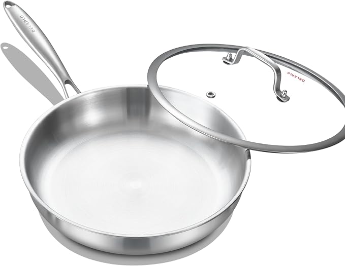 DELARLO Tri-Ply Stainless Steel Frying Pan by DELARLOCOOKWARE