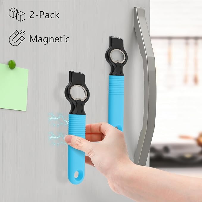 2-Pack Magnetic Beer Bottle Opener & Soda Can Opener, 2-in-1 Bottle Opener and - Image 2