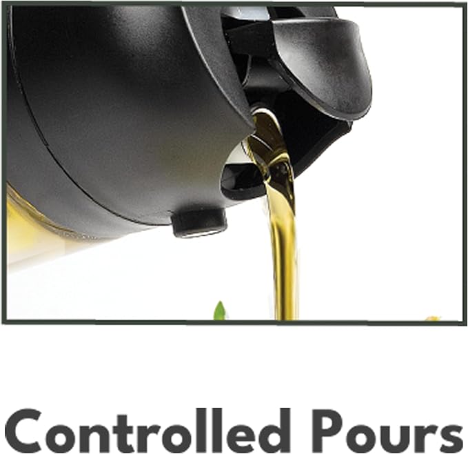 Olive Glow Cooking Oil Dispenser, 400 mL 2-in-1 Spray & Pour Glass Bottle - Image 3
