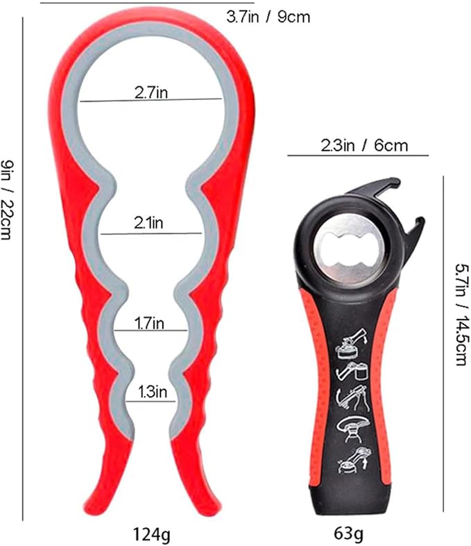 Jar Opener for Seniors with Arthritis, Jar Opener for Weak Hands, 5-in-1 Bottle - Image 2