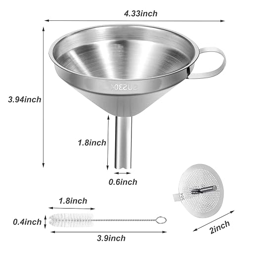 Stainless Steel Kitchen Funnel, 4.3-Inch Food Grade Metal Funnel - Image 2