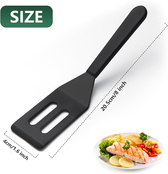 【2 Pack】Kunovo Small Spatula for Nonstick Cookware Mini Spatulas for kitchen Use - Image 6