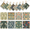 Tegeme 8 Pcs William Morris Swedish Dishcloth Kitchen Vintage Floral