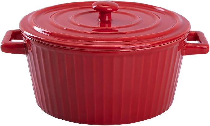WHJY Red Colorful Ceramic Casserole Dish by WHJY