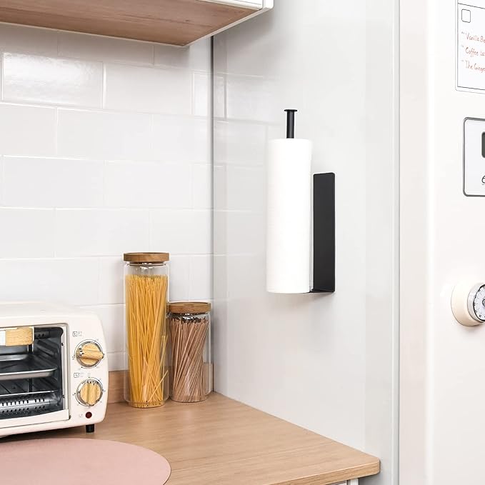 Paper Towel Holders Magnetic Steel Black Towel Roll Holders - Image 3