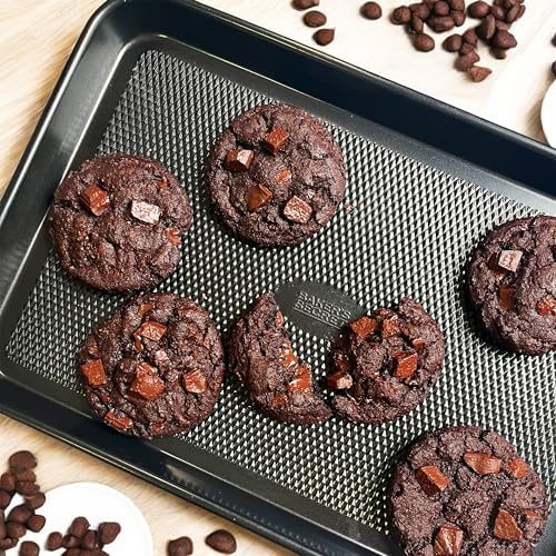 Baker's Secret Baking Sheet Pan Set, 3x Cookie Sheets for Oven