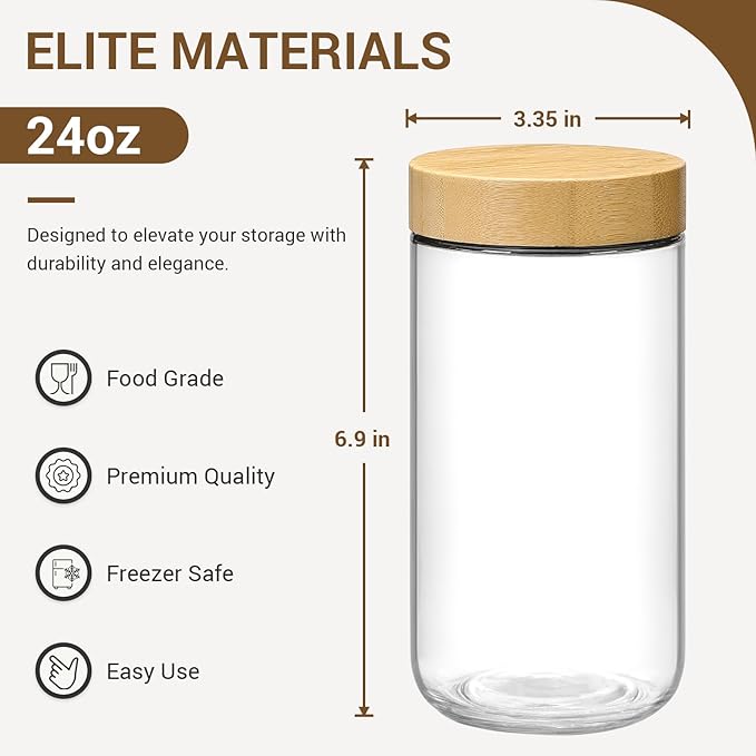 NETANY 4-pack 24oz Glass jars - Image 2