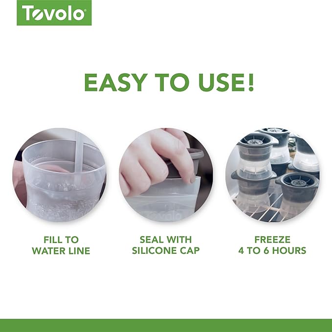 Tovolo Cheers Ice Mold Pack of 2 Craft Ice Cube Molds - Image 5