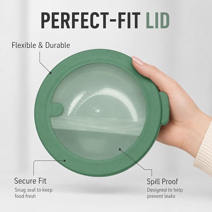 Pera Mixing Bowls with Lids Set, 8 Piece, BPA Free Nesting Kitchen Bowl Set - Image 4