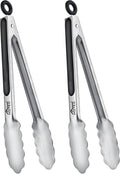 Hotec Stainless Steel Kitchen Tongs, Locking Metal Food Tongs by Hotec