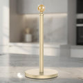 Gold Paper Towel Holder Countertop, Unique Gold Ball Decor, Brass Paper Towel by Unknown