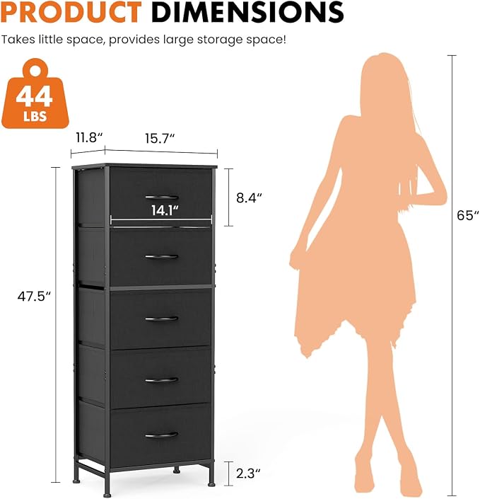 Sweetcrispy 5 Drawer Dresser - Image 3