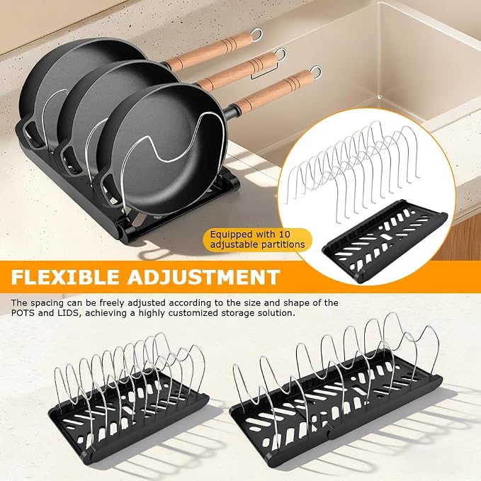Expandable Pot and Pan Organizer Rack - Image 6