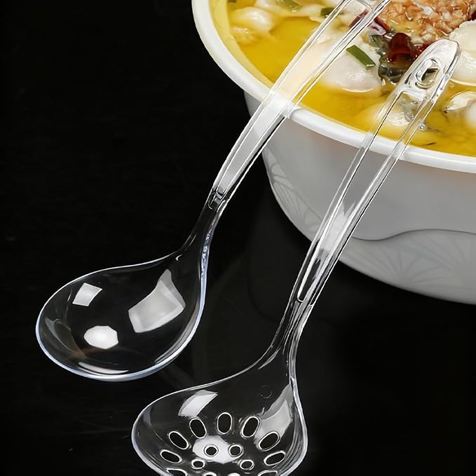 Large Plastic Serving Spoons, Disposable Heavy Duty Serving Spoons, Long Handle - Image 6