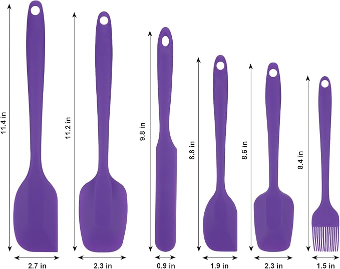 Silicone Spatulas Set, Rubber Spoon Spatula Heat Resistant Spoonula One Piece - Image 6