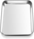 E-far Mini Toaster Oven Tray, 9.4”x7.3” Stainless Steel Baking Cookie Sheet by E-far