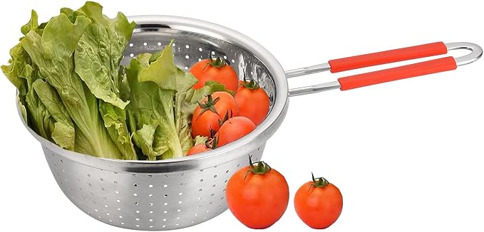Stainless Steel Perforated Metal Colander Strainer - Image 4