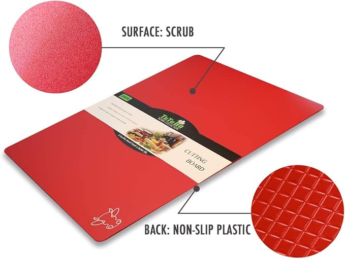 Fotouzy Plastic Cutting Boards for Kitchen, Flexible Cutting Mats Set of 7 - Image 2