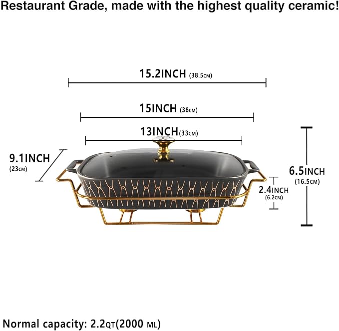 13" x 9" Ceramic Casserole Dish - Image 2