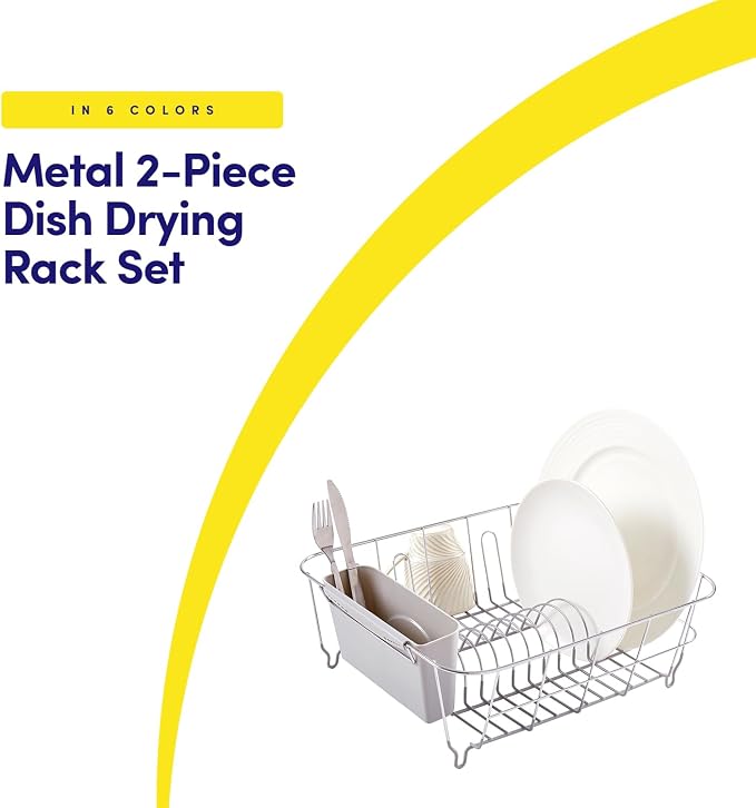 Dish Drying Rack & Cutlery Holder 2 Piece Set - Image 2