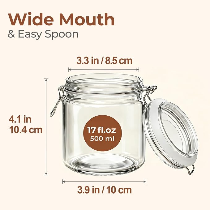 ComSaf 17oz Overnight Oats Containers - Image 2