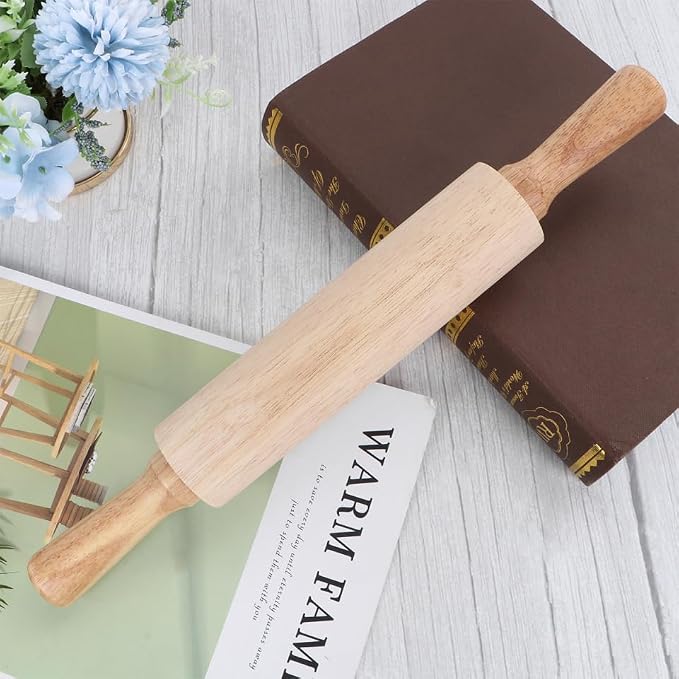 PRETYZOOM Wooden Rolling Pin 10.82In Dough Pastry Roller - Image 7