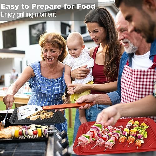 Czlizdyt Grilling Prep and Serving Tray, Dishwasher-Safe, 2-pcs Set