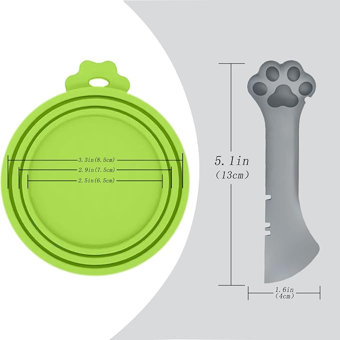 Food Can Spoon & Lids, One Multi-Functional Opener Spatula, Cute Paw Shape Spoon - Image 3