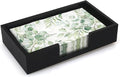 Black Wooden Napkin Holder Guest Towels Holder Flat Bathroom Napkins Holder by Renawe