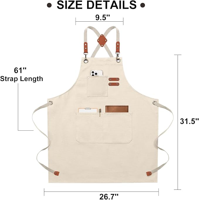 ZOMAO Chef Apron for Women Men - Image 7