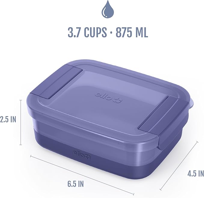 Ello Plastic 3.7 Cup Meal Prep Set 10 Pc, 5 Pack Set - Image 3