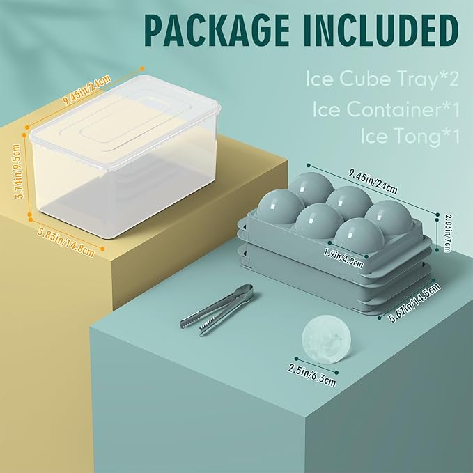 WIBIMEN Large Ice Cube Molds, Big Round Whiskey Ice Cube Trays - Image 4