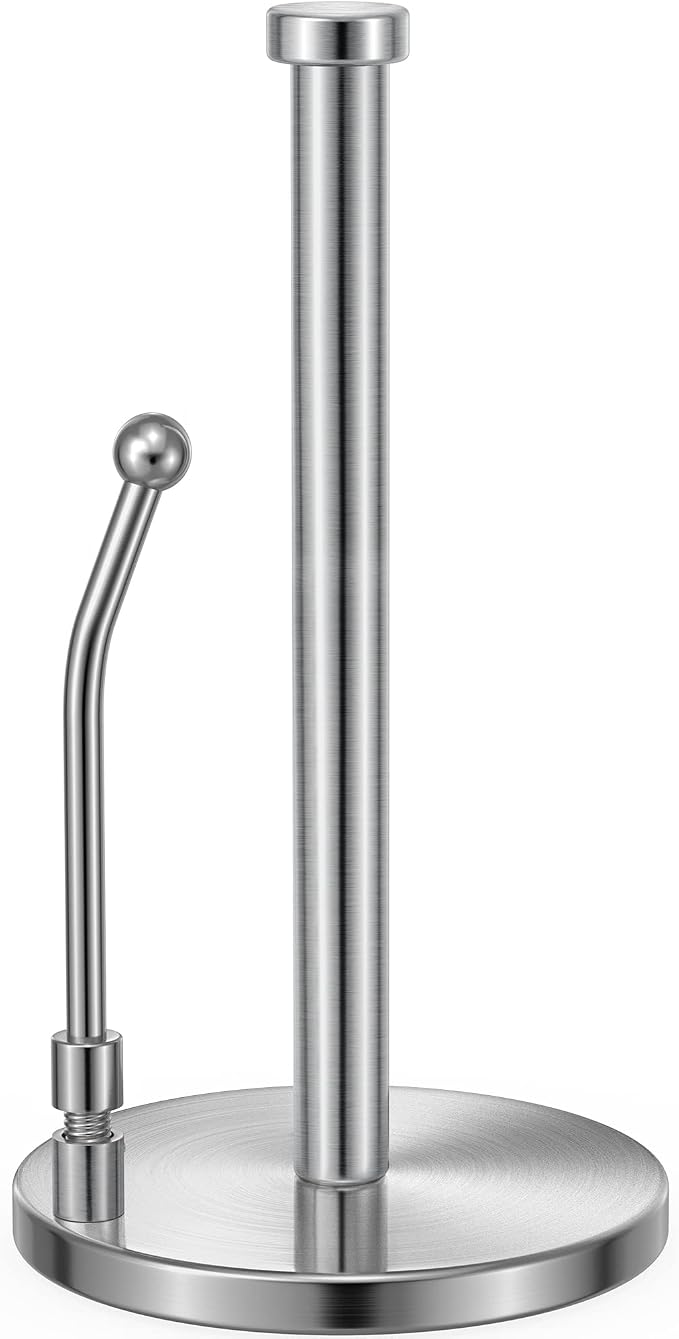 SMARTAKE Paper Towel Holder, Paper Towel Dispenser Standing Weighted Base Non by SMARTAKE