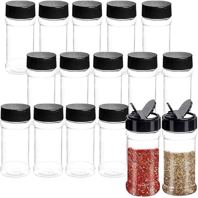 16 PCS 3.5oz Plastic Seasoning Containers by Qiuttnqn