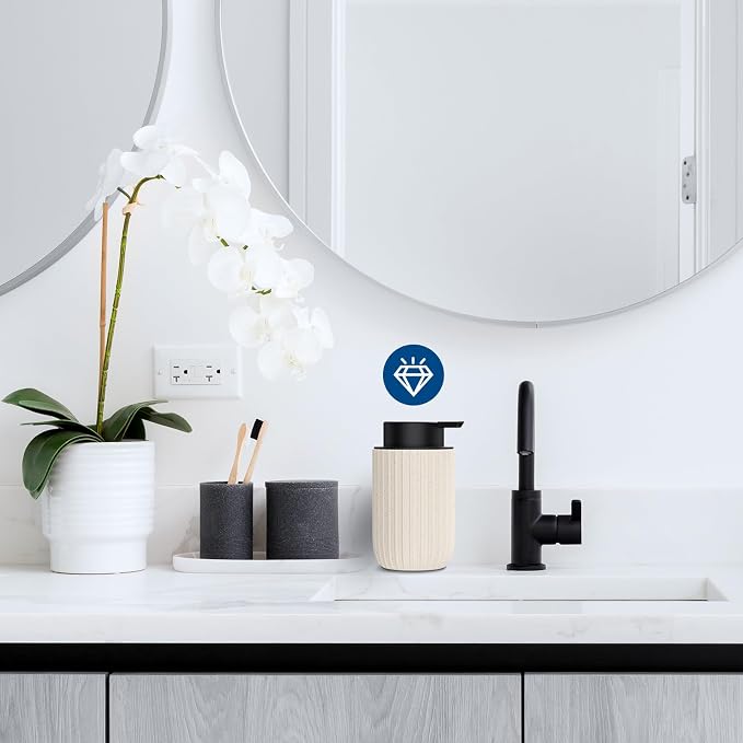 Ceramic Foaming Soap Dispenser, 12 oz Bathroom Foam Hand Soap Dispenser - Image 5