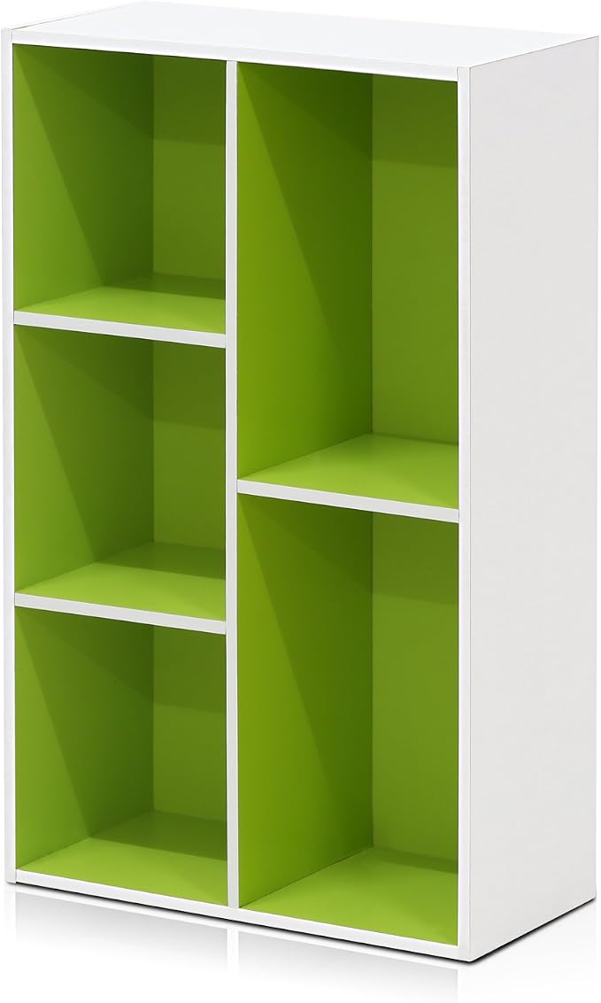 Furinno LUDER Book Shelf, 5-Cube Bookshelf, Reversible Bookcase, 9.4 x 19.5 x - Image 7