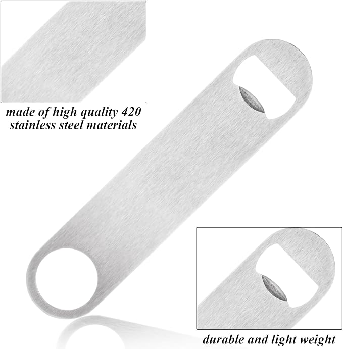 QTLCOHD 20 Pack 7 Inch Flat Bottle Opener, Stainless Steel Bottle Openers Bulk - Image 4