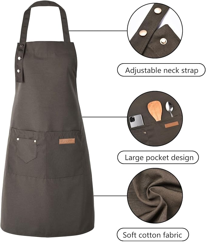 Tosewever Art Aprons for Women Painting Pottery Baking, Mens Buckle Straps - Image 2