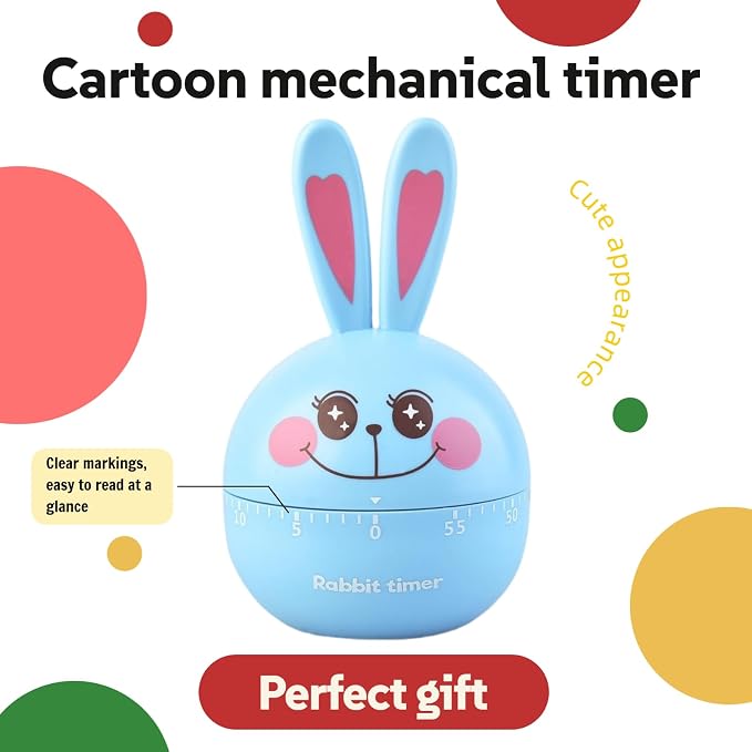 Cartoon Mechanical Kitchen Timer, 60 Minutes Countdown Timer, Mechanical Visual - Image 7