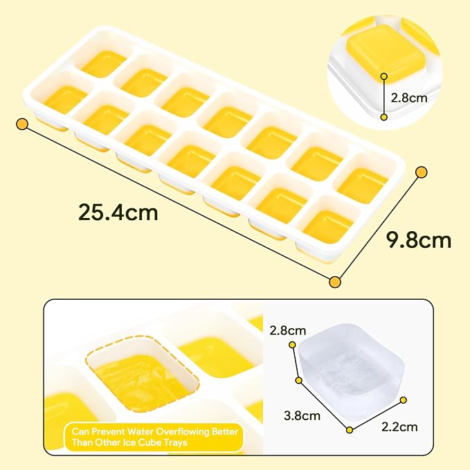 Ice Cube Trays 4 Pack, Airabc Silicone Ice Cube Trays - Image 5