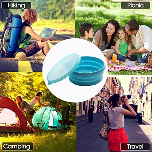 ME.FAN Silicone Collapsible Bowls - Silicone Folding Travel Bowl with