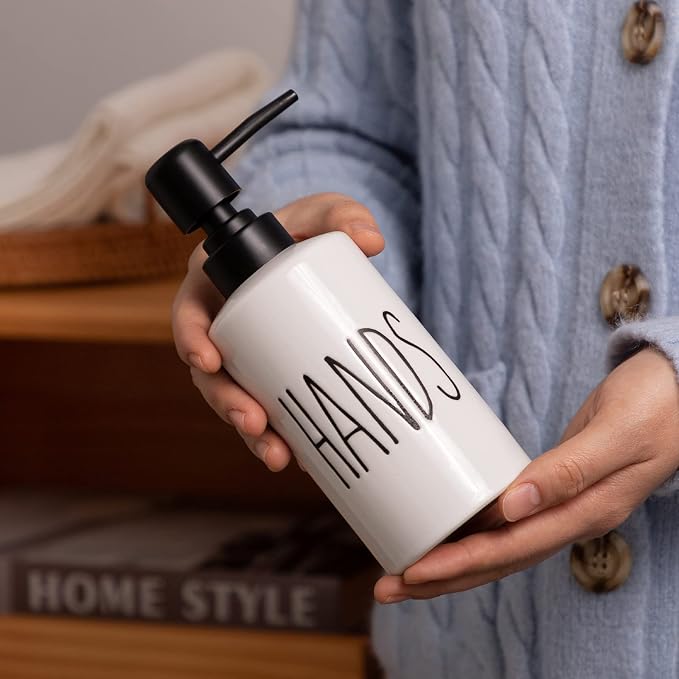 FE Hand Soap Dispenser, 10oz Ceramic Soap Dispenser - Image 4