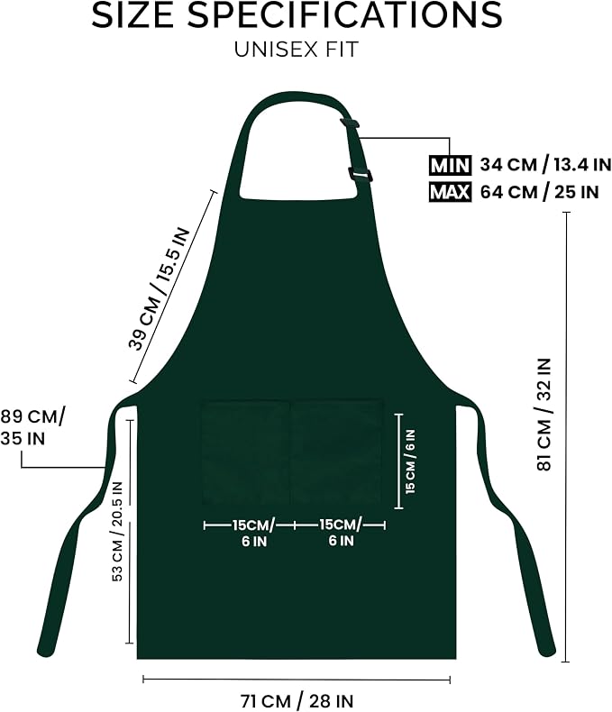Utopia Kitchen 2 Pack Bib Apron, Adjustable - Image 2