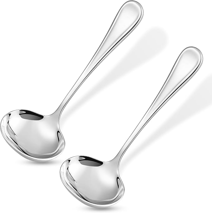 KEAWELL Premium 7.1" Verona Gravy Ladle, 18/10 Stainless Steel, Heavy-Duty by KEAWELL