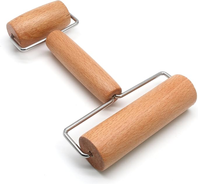 Wooden Rolling Pin, Ergonomic Non-Stick Pizza Baker Dough Pastry Roller - Image 2