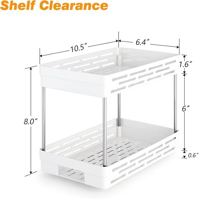 Pull Out Spice Rack Organizer for Cabinet, 2 Pack Widen Slide Out Spice Racks - Image 4